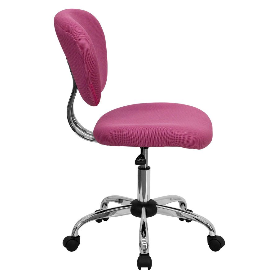 Mid-Back Mesh Padded Swivel Task Office Chair with Chrome Base