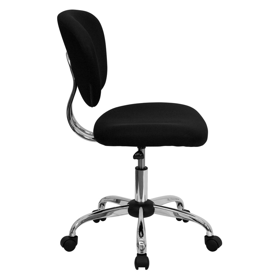 Mid-Back Mesh Padded Swivel Task Office Chair with Chrome Base