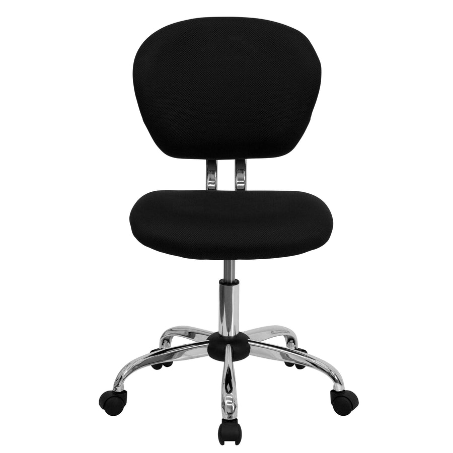 Mid-Back Mesh Padded Swivel Task Office Chair with Chrome Base