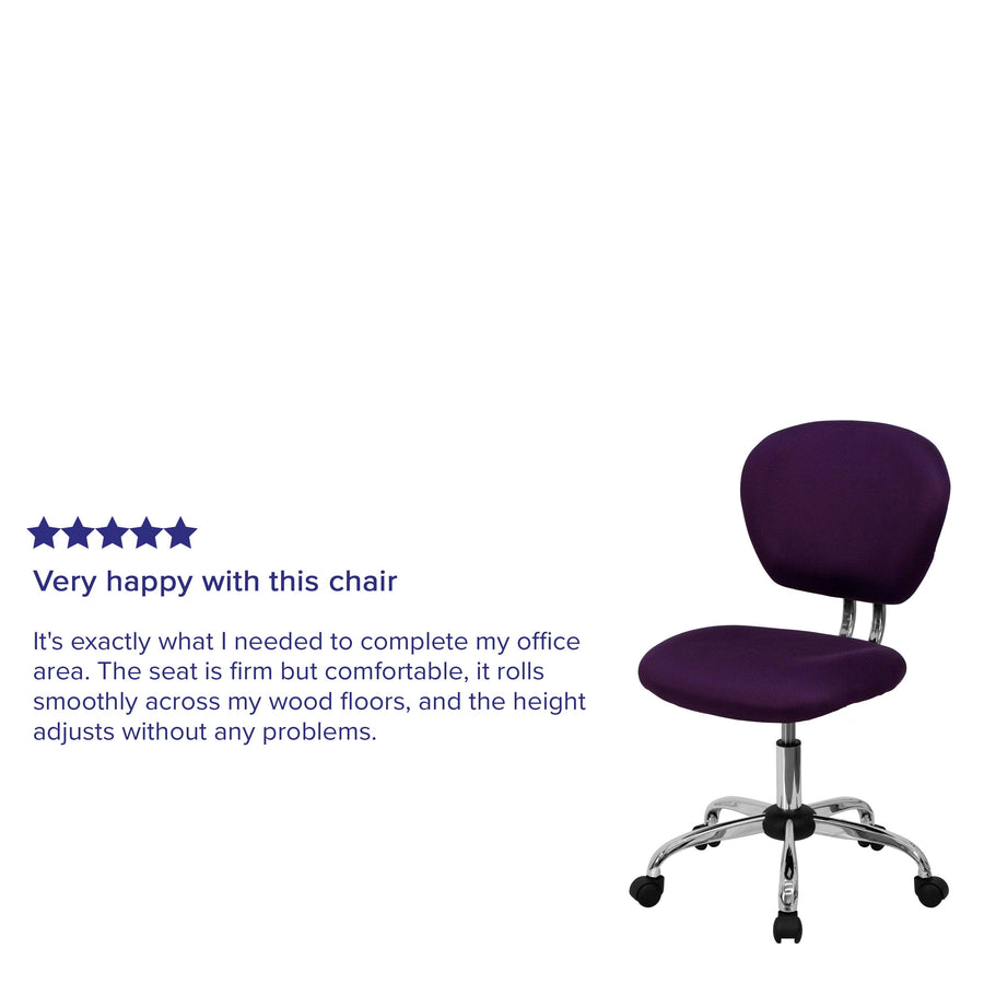 Mid-Back Mesh Padded Swivel Task Office Chair with Chrome Base