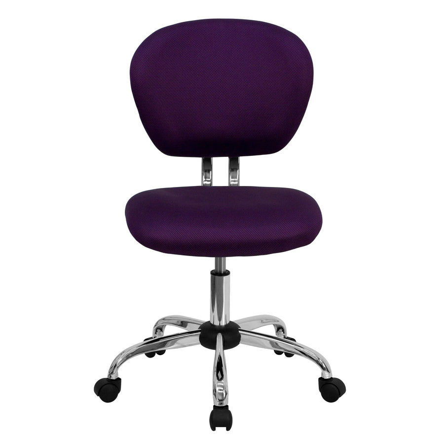Mid-Back Mesh Padded Swivel Task Office Chair with Chrome Base