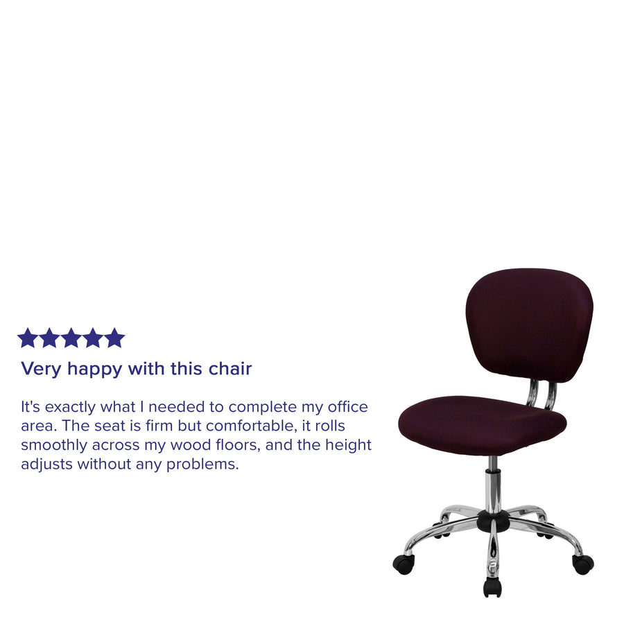 Mid-Back Mesh Padded Swivel Task Office Chair with Chrome Base