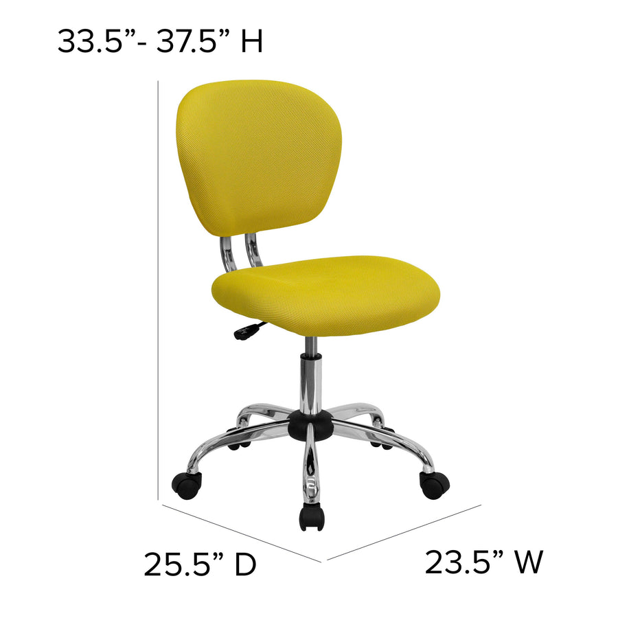Mid-Back Mesh Padded Swivel Task Office Chair with Chrome Base