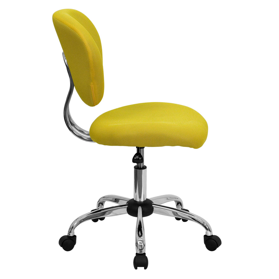 Mid-Back Mesh Padded Swivel Task Office Chair with Chrome Base