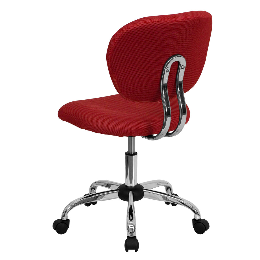 Mid-Back Mesh Padded Swivel Task Office Chair with Chrome Base