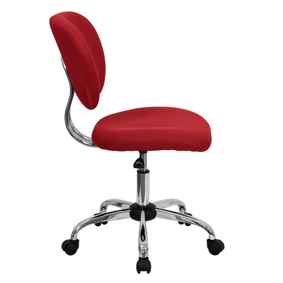 Mid-Back Mesh Padded Swivel Task Office Chair with Chrome Base