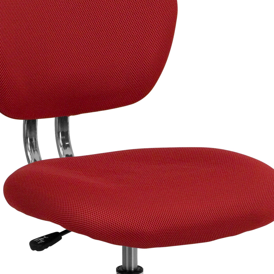 Mid-Back Mesh Padded Swivel Task Office Chair with Chrome Base