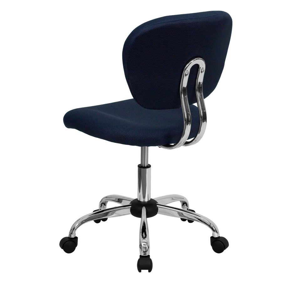 Mid-Back Mesh Padded Swivel Task Office Chair with Chrome Base