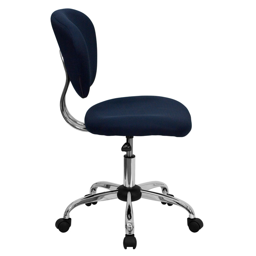 Mid-Back Mesh Padded Swivel Task Office Chair with Chrome Base