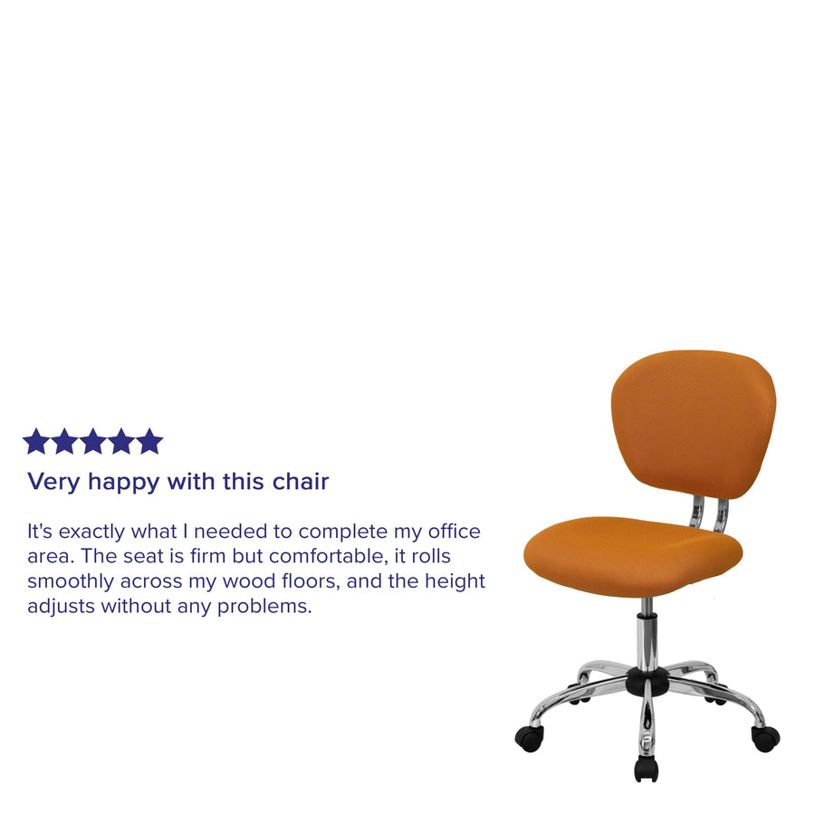 Mid-Back Mesh Padded Swivel Task Office Chair with Chrome Base