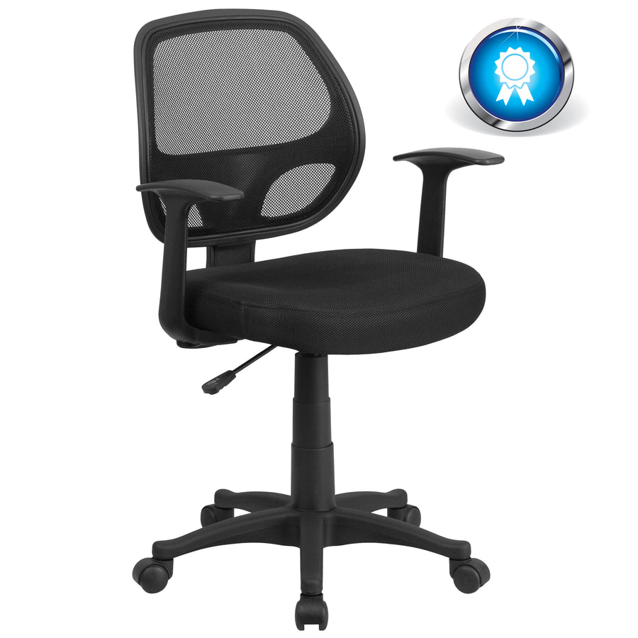 Mid-Back Mesh Swivel Task Office Chair with T-Arms
