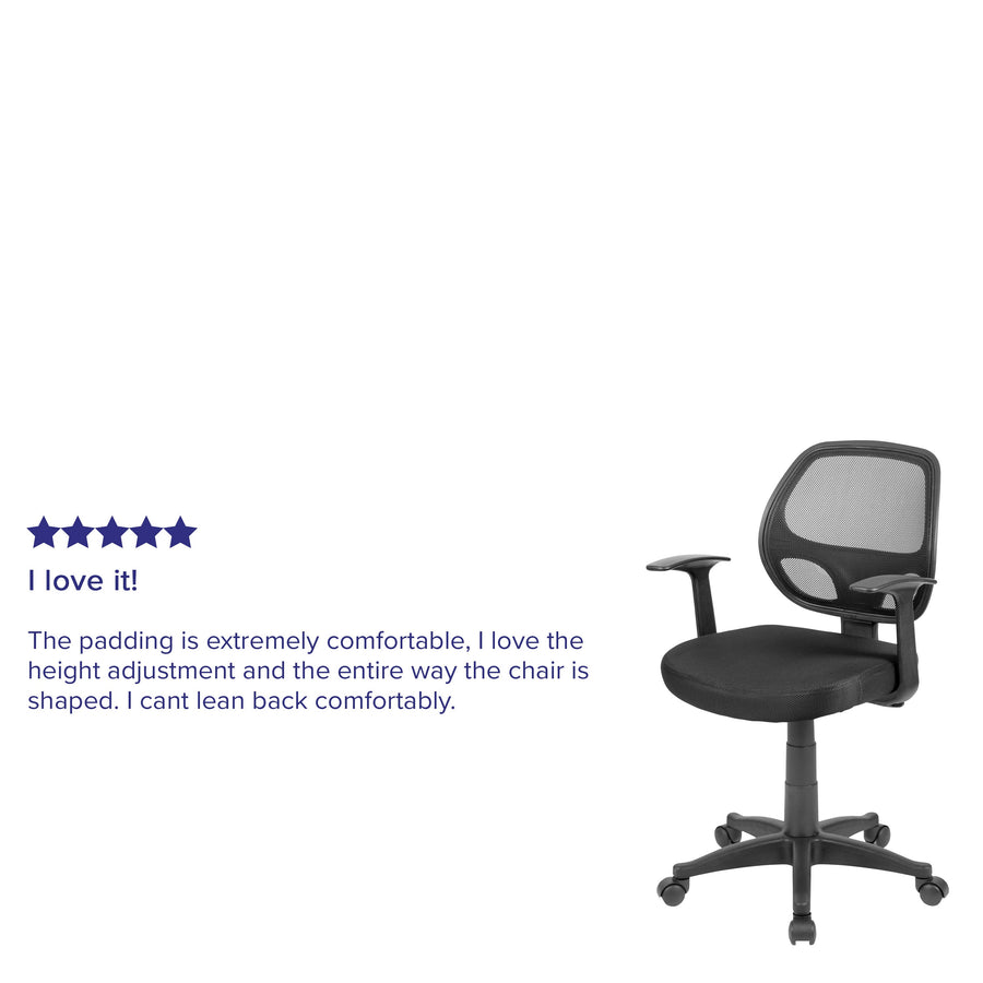 Mid-Back Mesh Swivel Task Office Chair with T-Arms