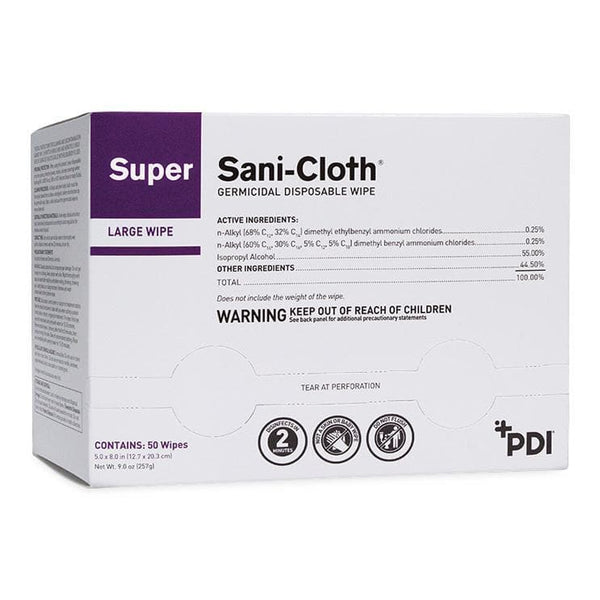 PDI Super Sani-Cloth Germicidal Disposable Individually Wrapped Wipes