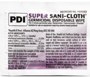 PDI Super Sani-Cloth Germicidal Disposable Individually Wrapped Wipes