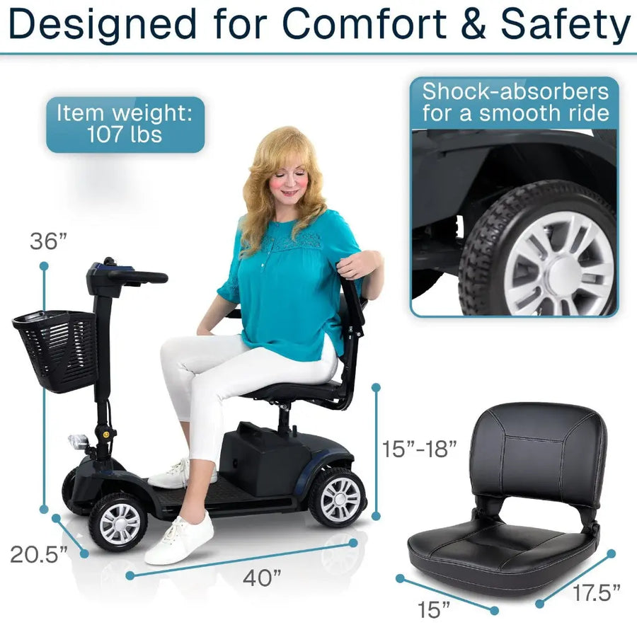 Neptune Portable Mobility Scooter, 16 Mile Range