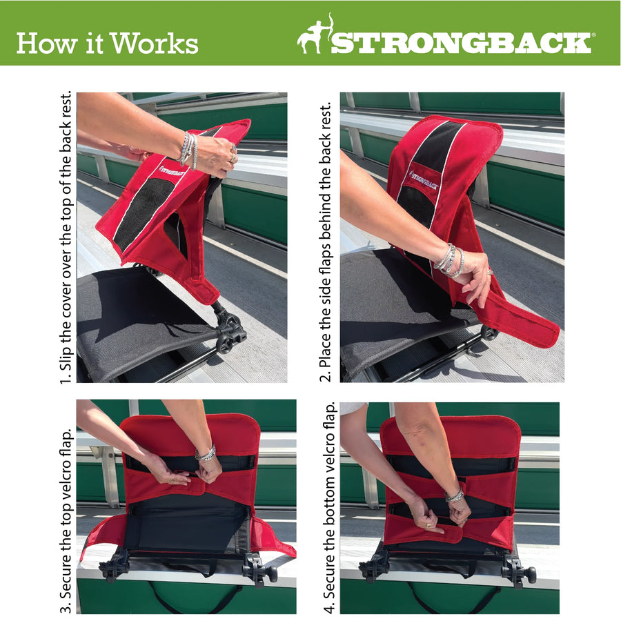 STRONGBACK Stadium Seat – New Colors with Backrest Covers