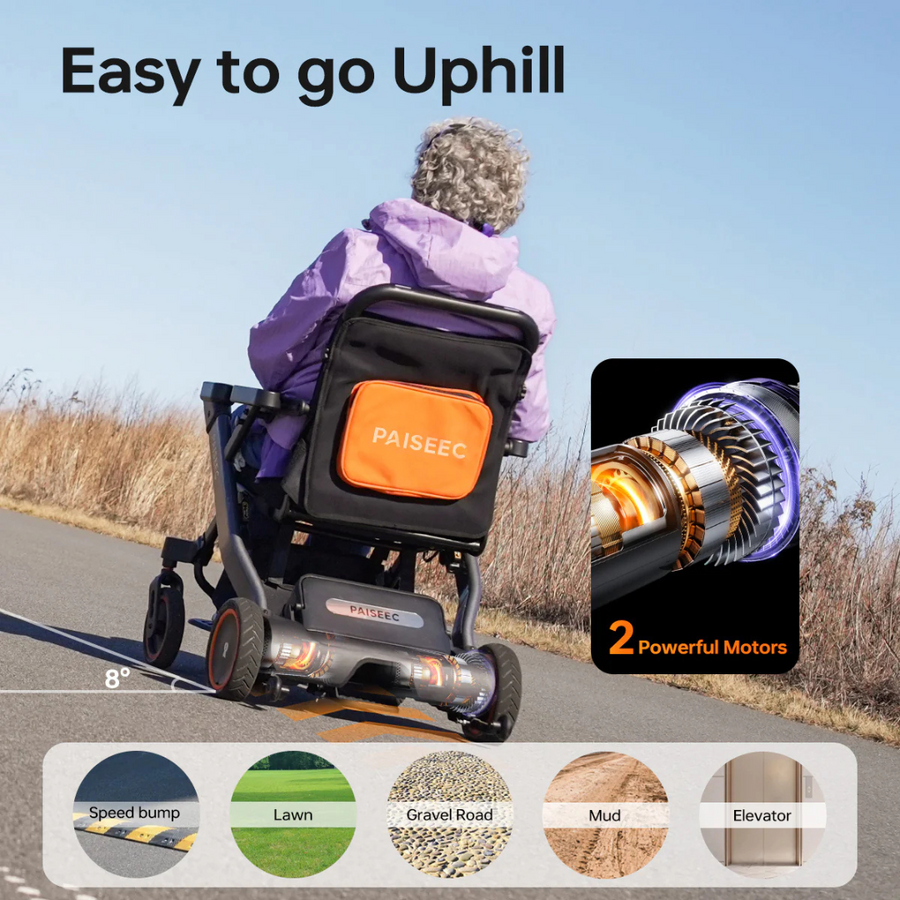Paiseec W1 2-in-1 Electric Wheelchair