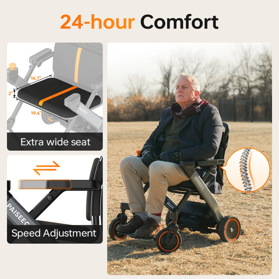 Paiseec W1 2-in-1 Electric Wheelchair