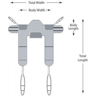 Sit-to-Stand Padded Toileting / Full Body "Sani Sling"