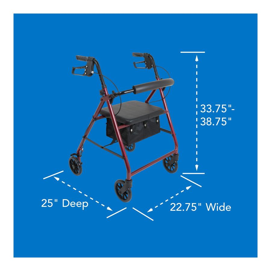 ProBasics Aluminum Rollator with 6-inch Wheels