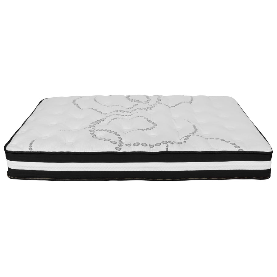 Riverdale Tufted Upholstered Platform Bed with 10 Inch CertiPUR-US Certified Foam and Pocket Spring Mattress