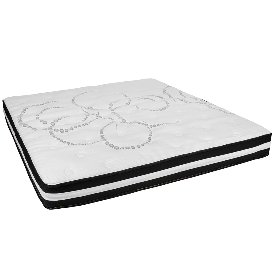 Riverdale Tufted Upholstered Platform Bed with 10 Inch CertiPUR-US Certified Foam and Pocket Spring Mattress