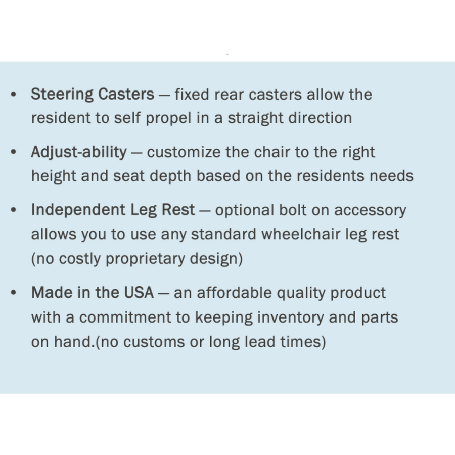 Med-Mizer FreedomFlex Pedal Chair Patient Transport Chair