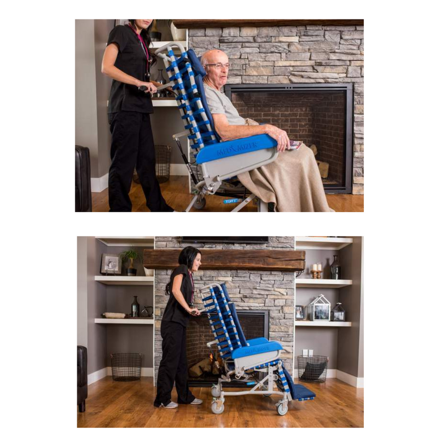 Med-Mizer FlexTilt Tilt-In-Space Transport Chair For Safe Patient Transferring