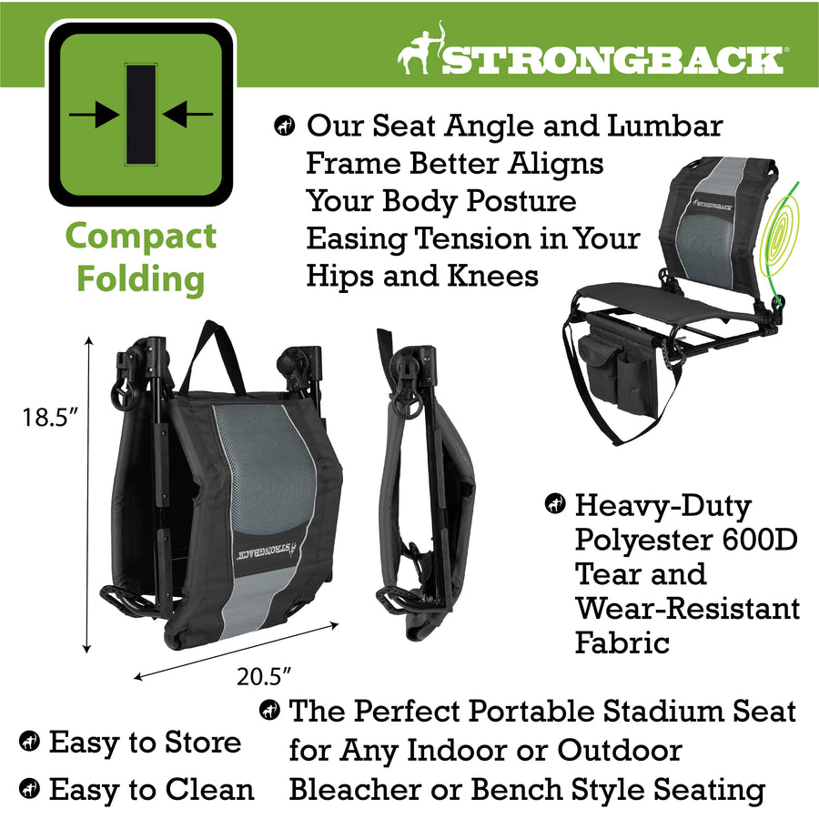 STRONGBACK Stadium Seat – New Colors with Backrest Covers