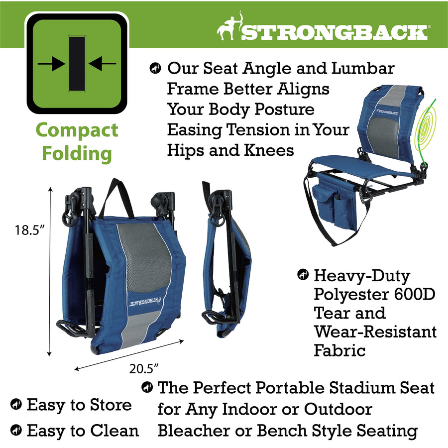 STRONGBACK Stadium Seat – New Colors with Backrest Covers
