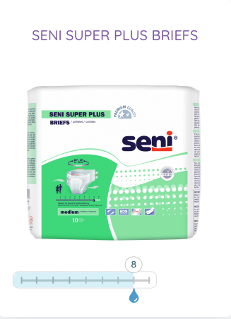 Seni Super Plus Premium Quality Unisex Briefs- Heavy Absorbency - Case of 75