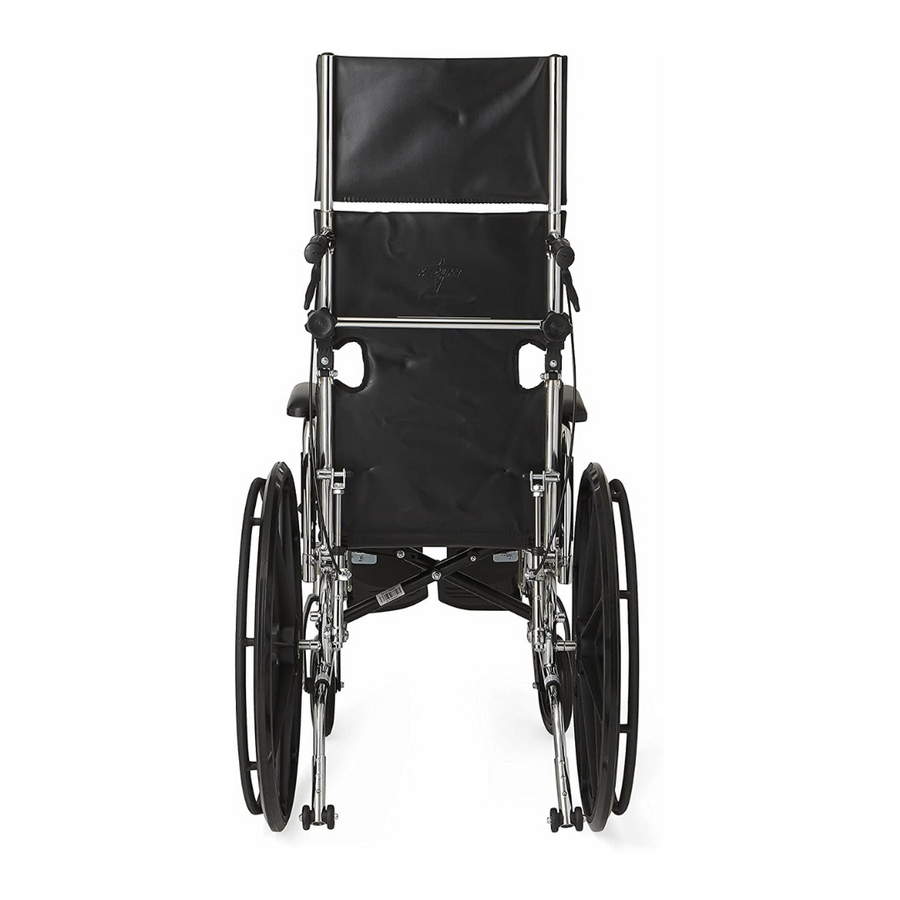Medline Excel Chrome Reclining Wheelchairs - Desk Length Arms & ELR