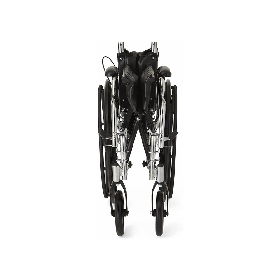 Medline Excel Chrome Reclining Wheelchairs - Desk Length Arms & ELR