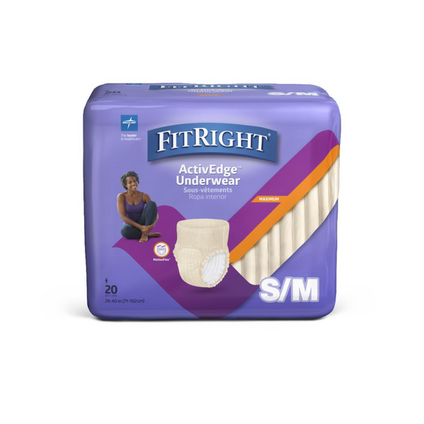 FitRight Ultra Absorbency Underwear for Women - Case of 80