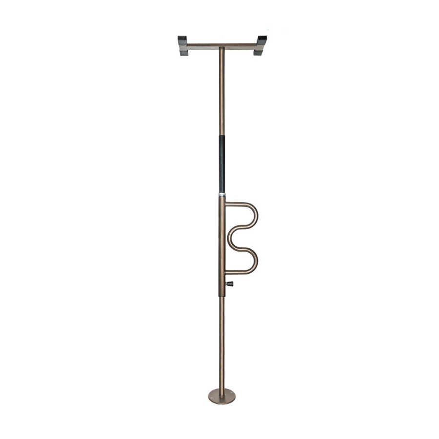 Stander Security Pole & Curve Grab Bar - Elderly Tension Mounted Transfer Pole & Bathroom Assist Grab Bar