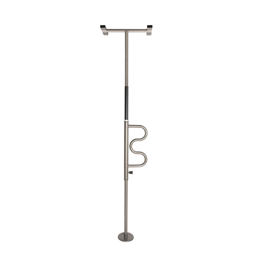 Stander Security Pole & Curve Grab Bar - Elderly Tension Mounted Transfer Pole & Bathroom Assist Grab Bar