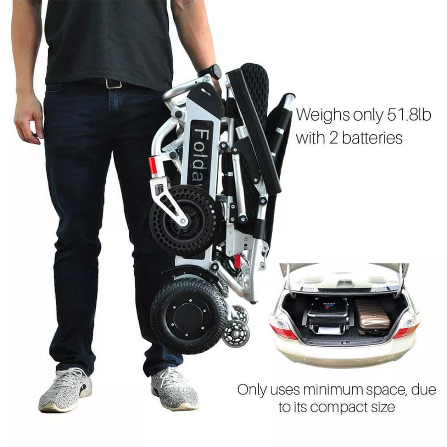 Foldawheel Electric Extreme Lightweight Folding Power Chair - Only 46 lbs