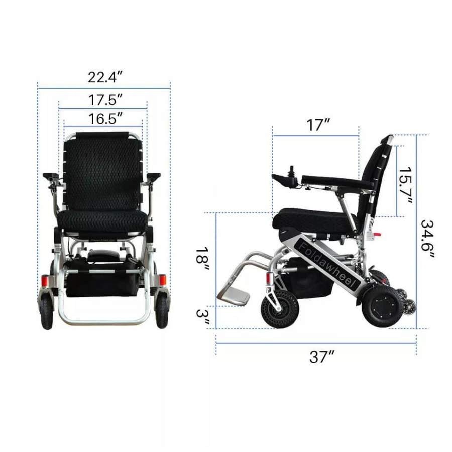 Foldawheel Electric Extreme Lightweight Folding Power Chair - Only 46 lbs