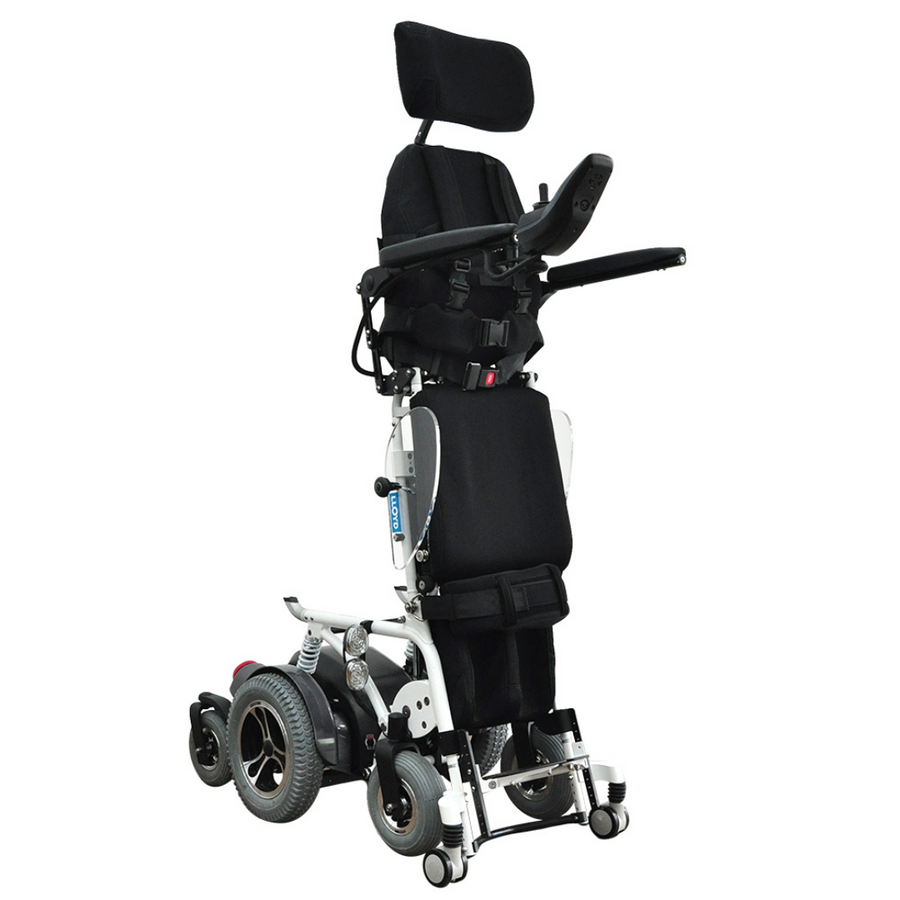 Foldawheel Draco Electric Standing Power Wheelchair with Lie Down, Stand, Sit and Recline Positions
