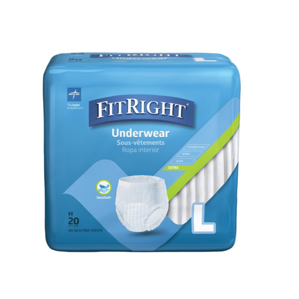 FitRight Protect Extra Protective Unisex Underwear - Case of 80