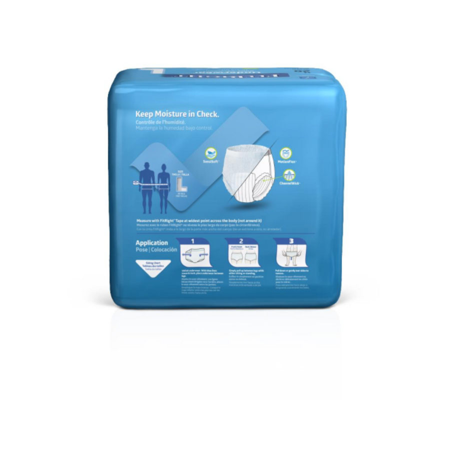 FitRight Protect Extra Protective Unisex Underwear - Case of 80