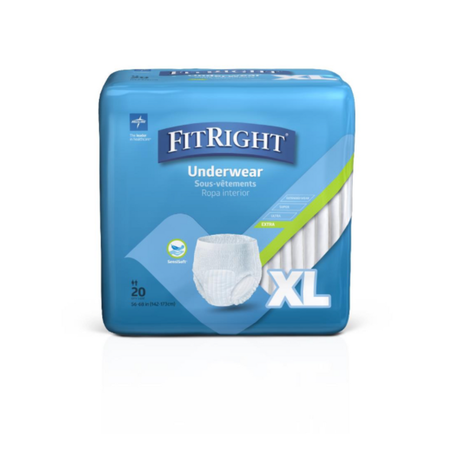 FitRight Protect Extra Protective Unisex Underwear - Case of 80