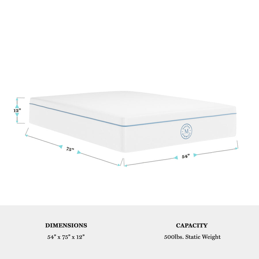 SleepComplete 12 Inch Medium Firm Hybrid Pocket Spring and Foam Dual-Action Cooling Mattress with Breathable CoolWeave Jacquard Knitted Top