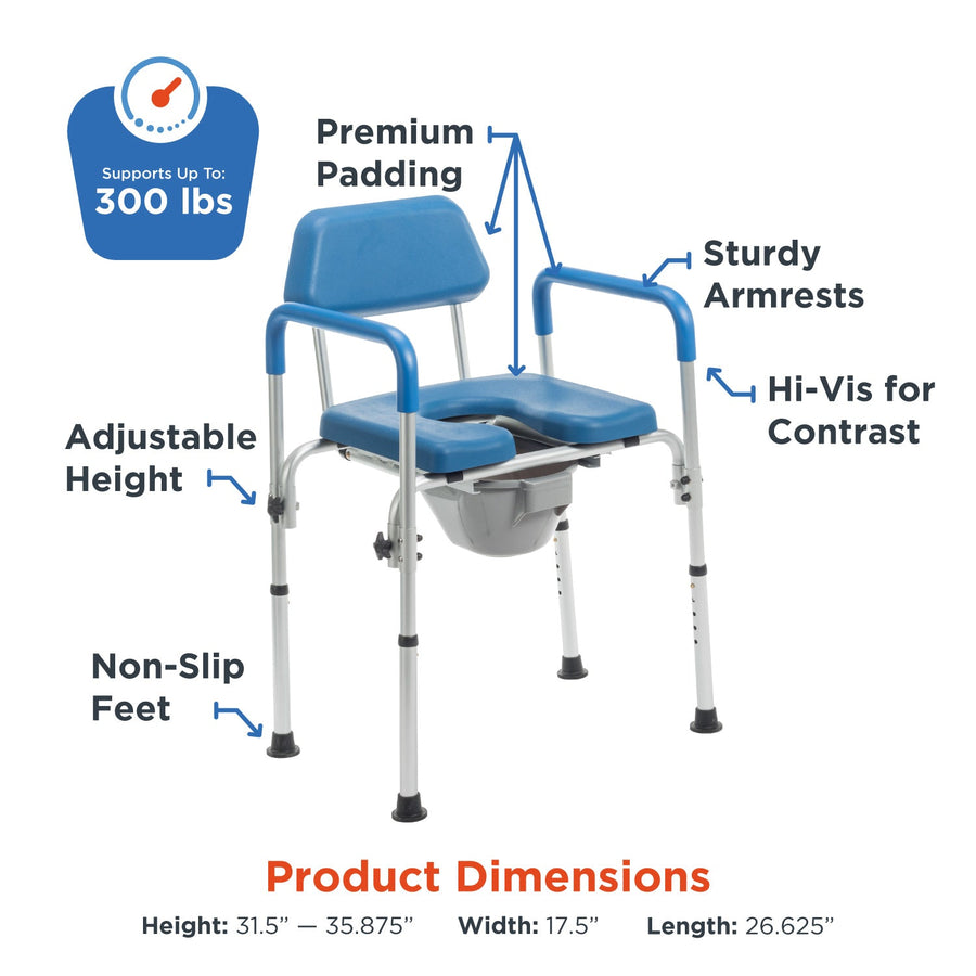 Journey SoftSecure 3-in-1 Commode Chair with Microban Protection