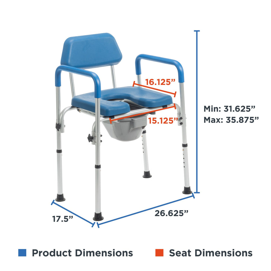 Journey SoftSecure 3-in-1 Commode Chair with Microban Protection