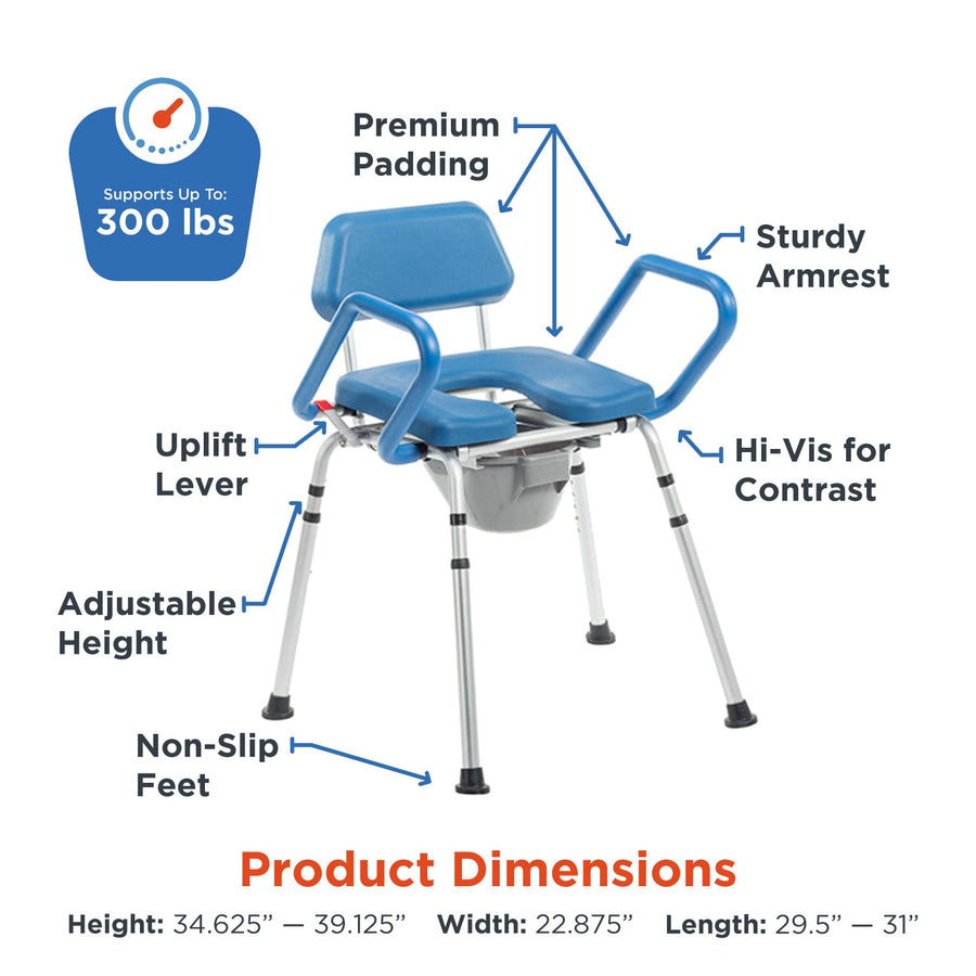 Journey SoftSecure Uplift Toilet Assist Commode – Safer Transfers