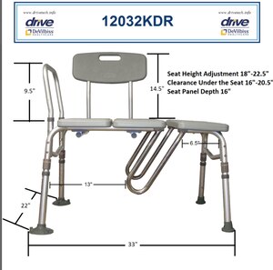 Splash Defense™ Transfer Bench with Curtain Guard Protection