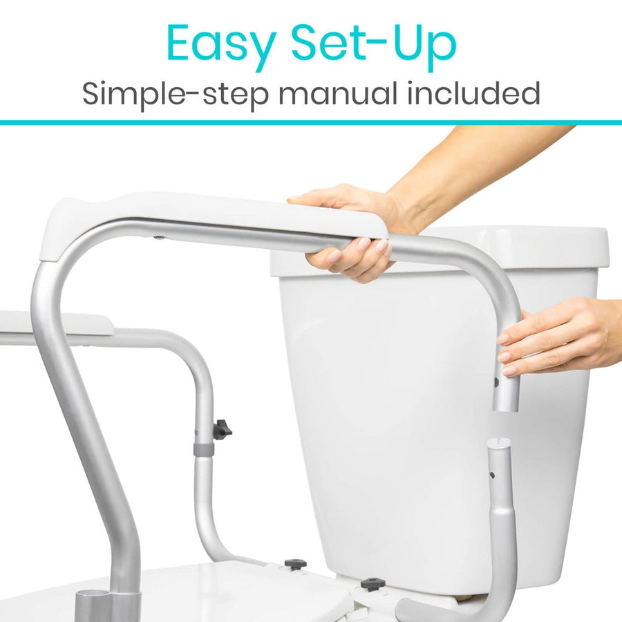 Vive Toilet Safety Frame for Elderly, Adjustable, 300 lb