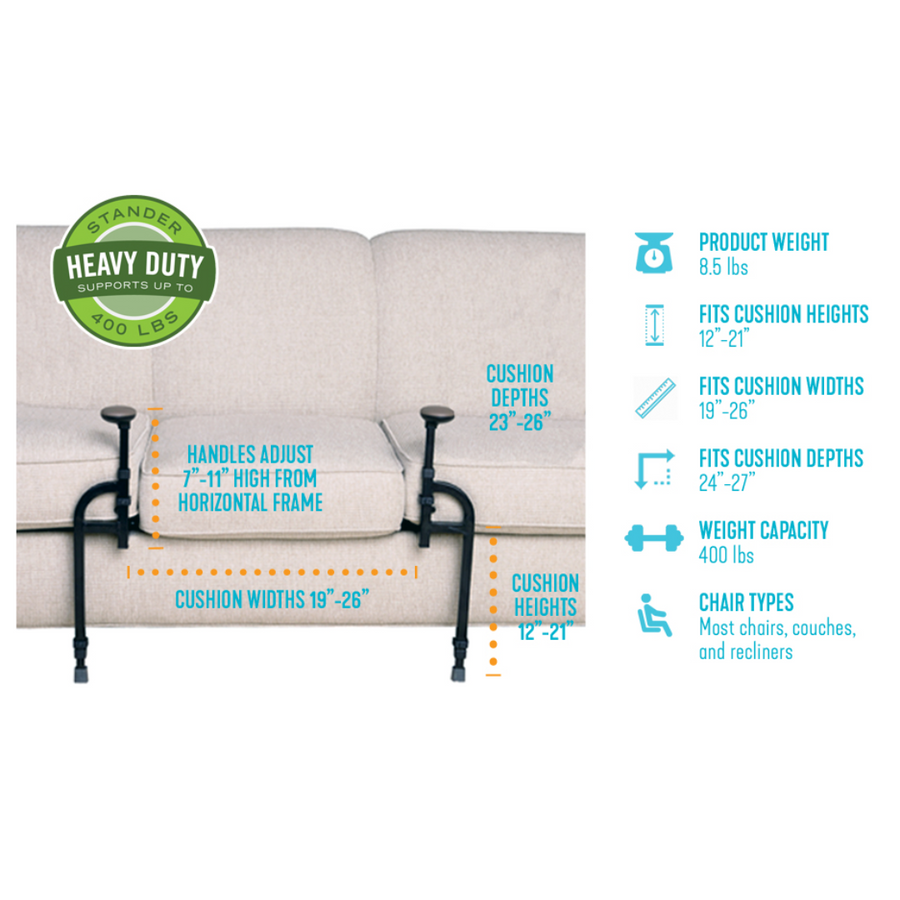 Stander EZ Stand-N-Go HD - Bariatric Couch Stand Assister