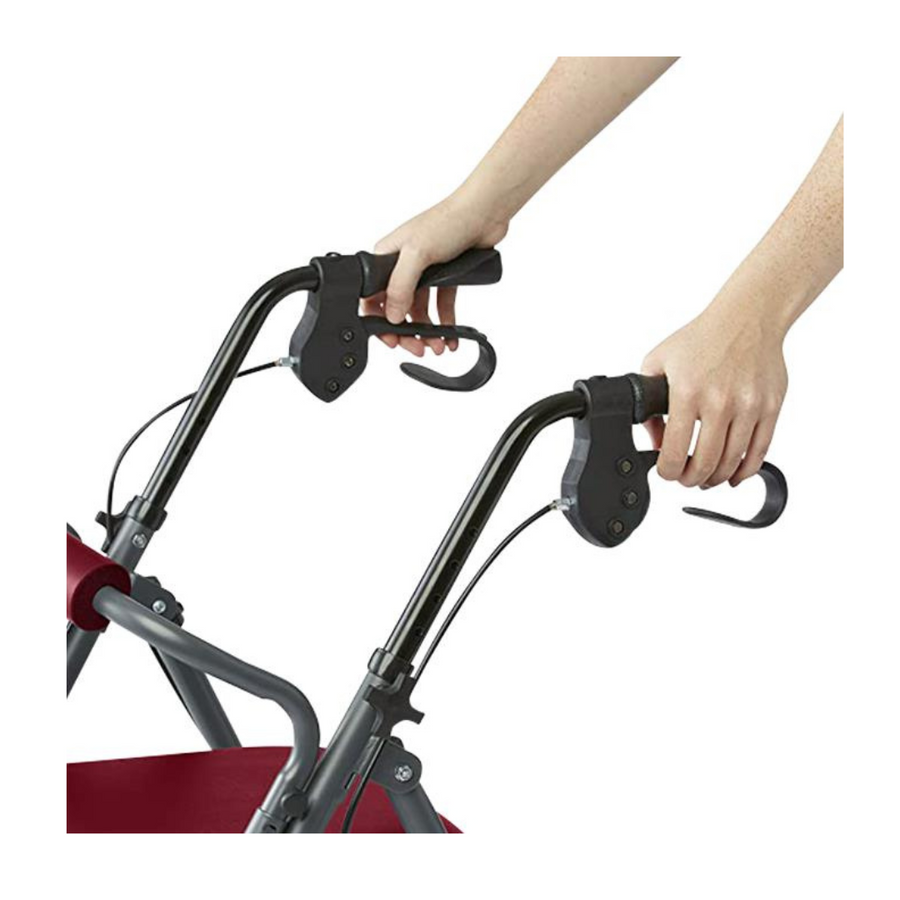Medline Standard Steel Folding Rollator with Microban Treatment